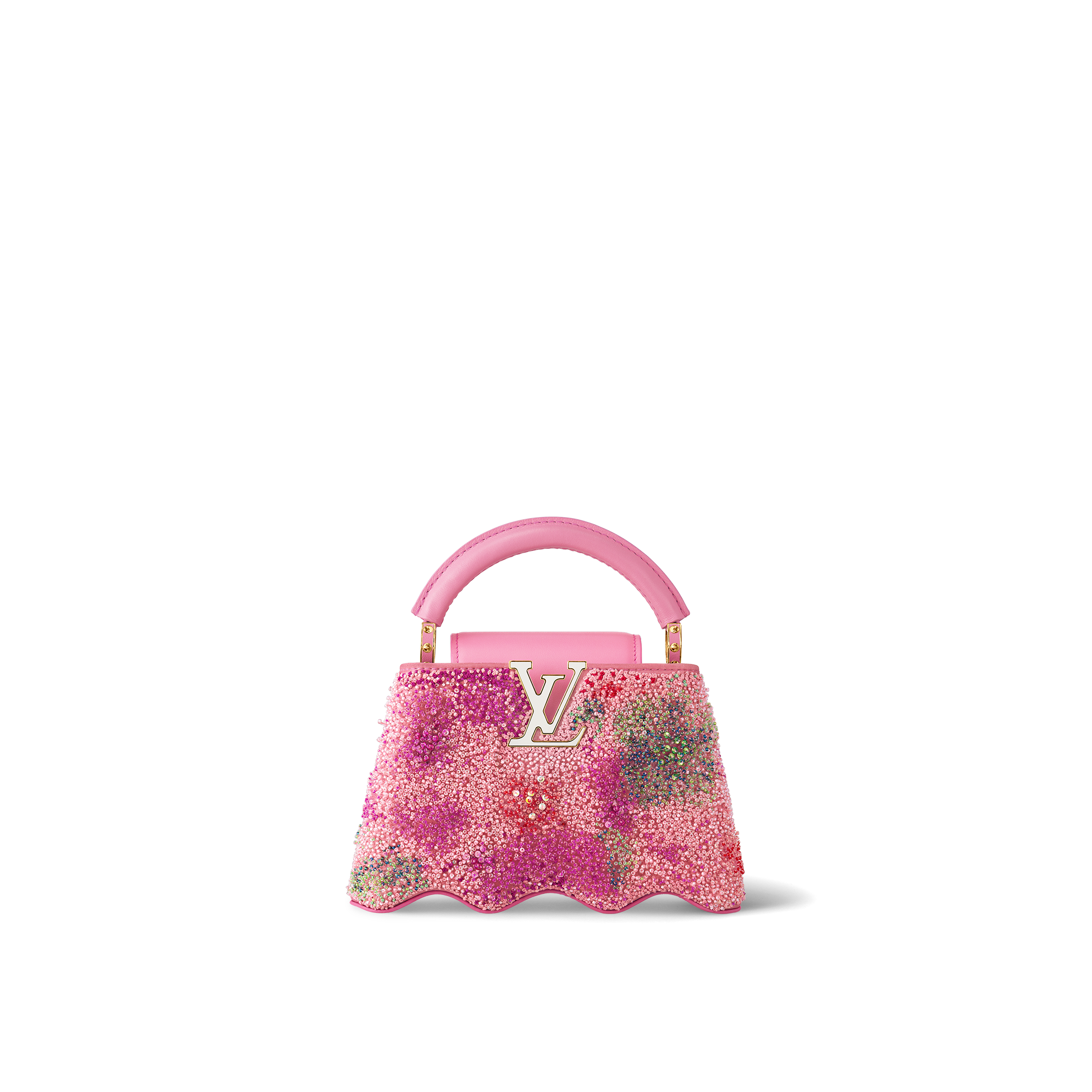 Louis vuitton pink and best sale white bag